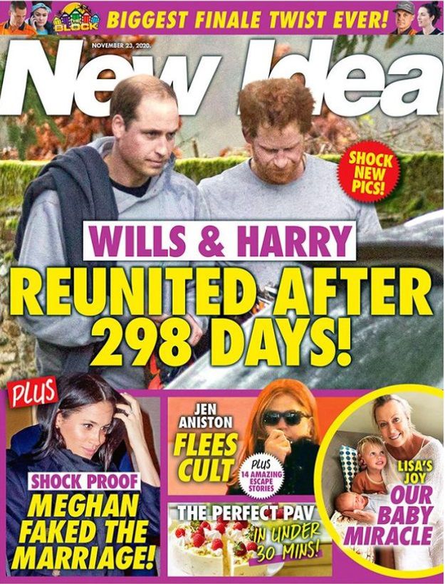 książę Harry i książę William okładka New Idea