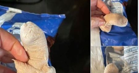 Rozpakowała mrożone kiełbaski. Gdy zobaczyła, co jest w środku, ścięło ją z nóg
