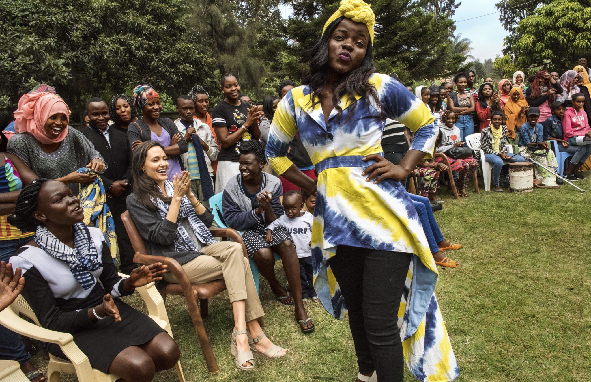 Angelina Jolie w obozie dla uchodźców w Nairobi