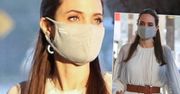 Angelina Jolie z zamaskowanym synem w restauracji. Zwiewna kreacja podkreśliła jej wszystkie atuty