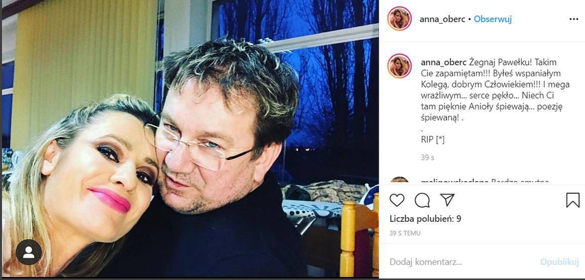 Anna Oberc - Gwiazdy żegnają Pawła Królikowskiego