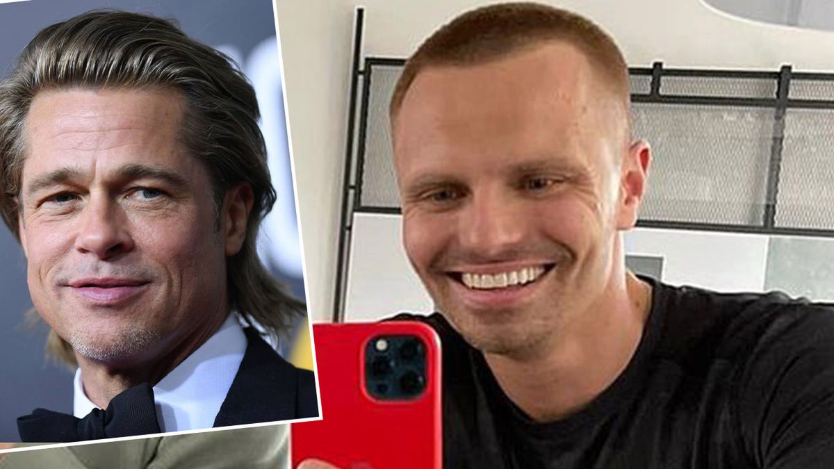 Marcin Hakiel i Brad Pitt