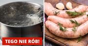 Największy błąd podczas gotowania kiełbasy. Dlatego pęka i traci smak