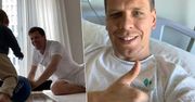 Wojtek Szczęsny trenuje z synkiem w domu. "Aj, aj, tata bach". Filmik podbił serca internautów [WIDEO]