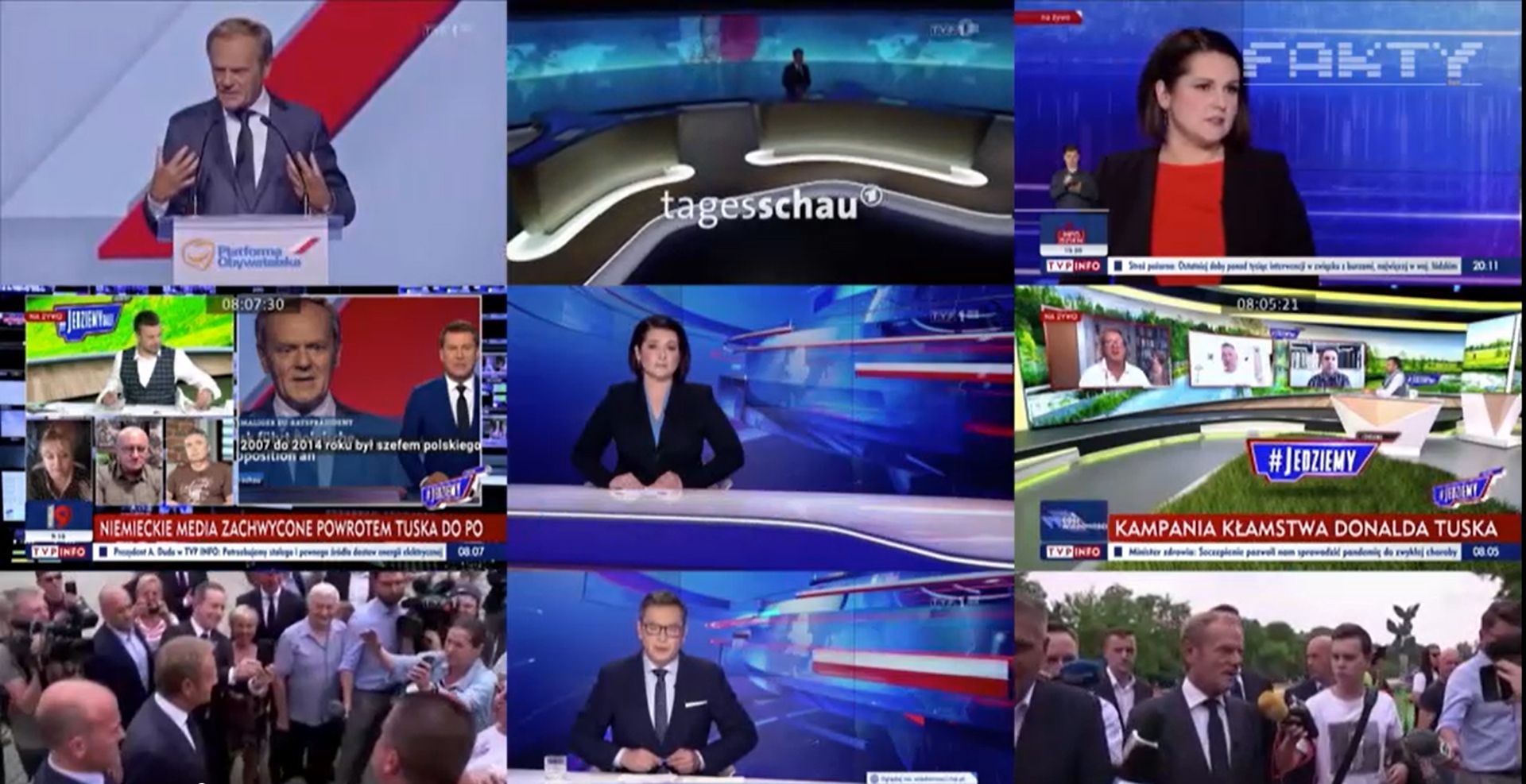 Fakty TVN punktują Wiadomości TVP