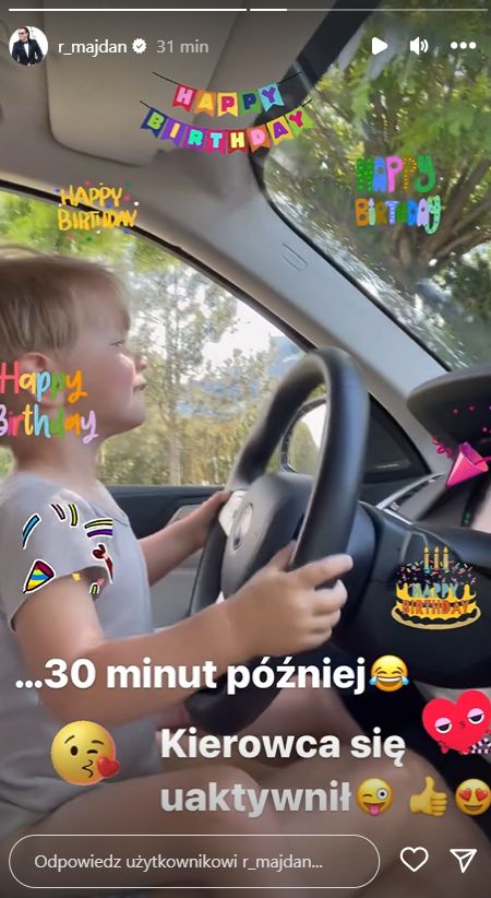 Radosław Majdan bawi się z Henrykiem