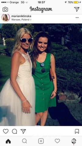 Maria Niklińska na slubie Marysi Sadowskiej