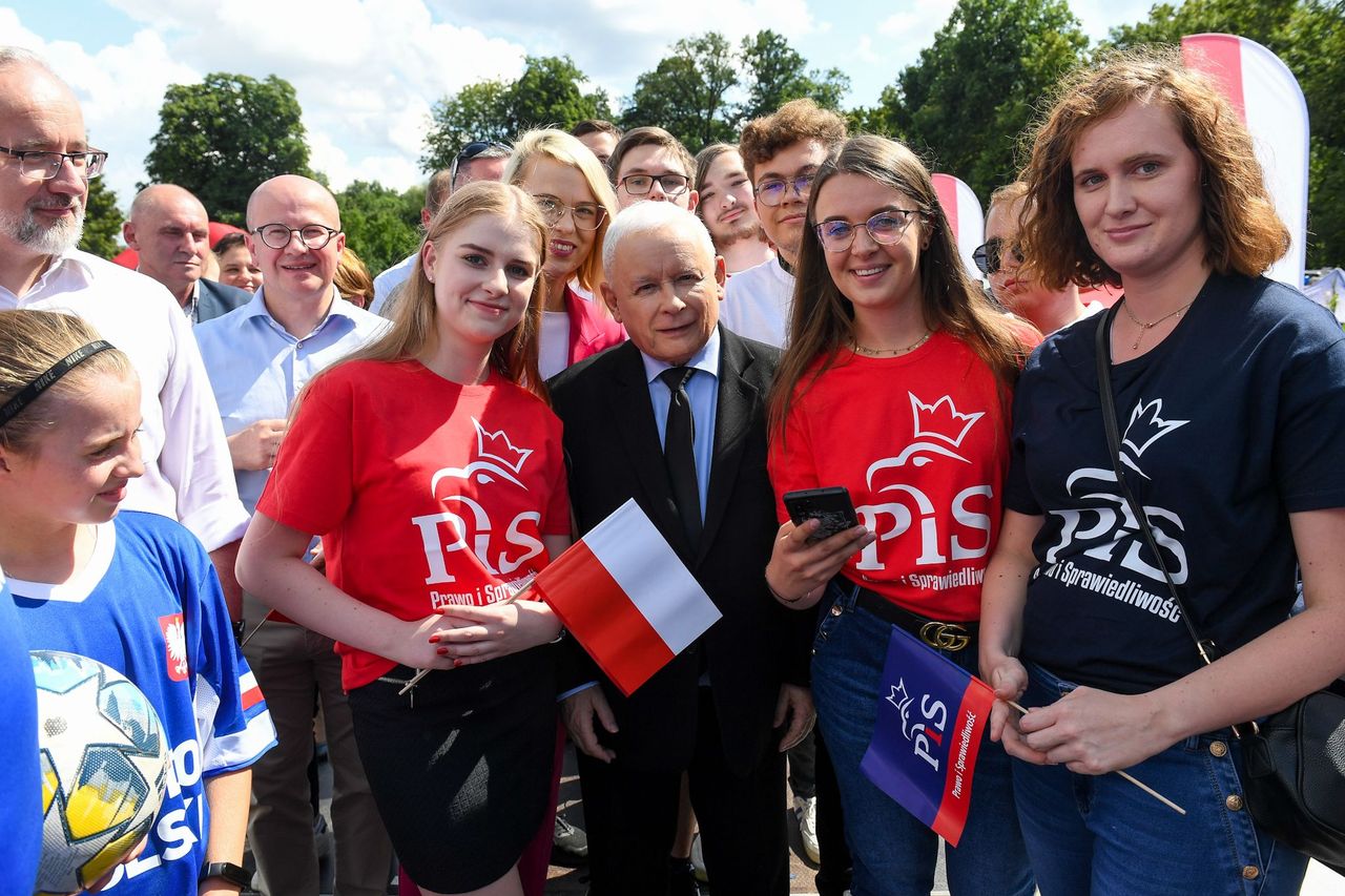 Jarosław Kaczyński na pikniku w Połajewie
