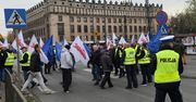 Protest przeciw tymczasowemu zamknięciu części surowcowej krakowskiej huty ArcelorMittal Poland