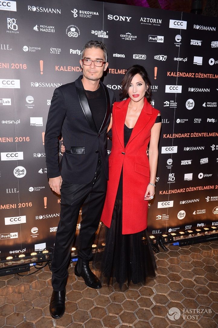 Justyna Steczkowska z mężem - premiera Kalendarza Dżentelmeni 2016