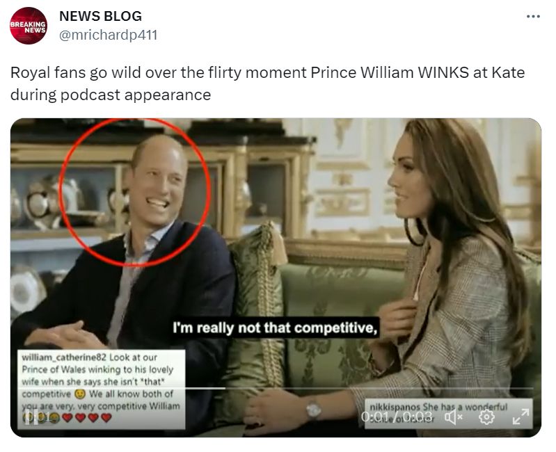 Książę William i księżna Kate rozwiali plotki o kryzysie (fot. zrzut ekranu z Twittera)
