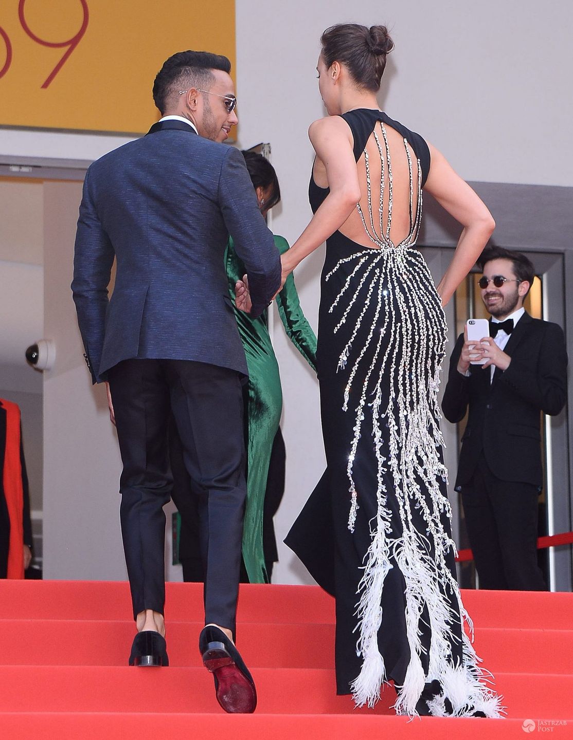 Lewis Hamilton oraz Irina Shayk razem na czerwonym dywanie w Cannes (fot. ONS)