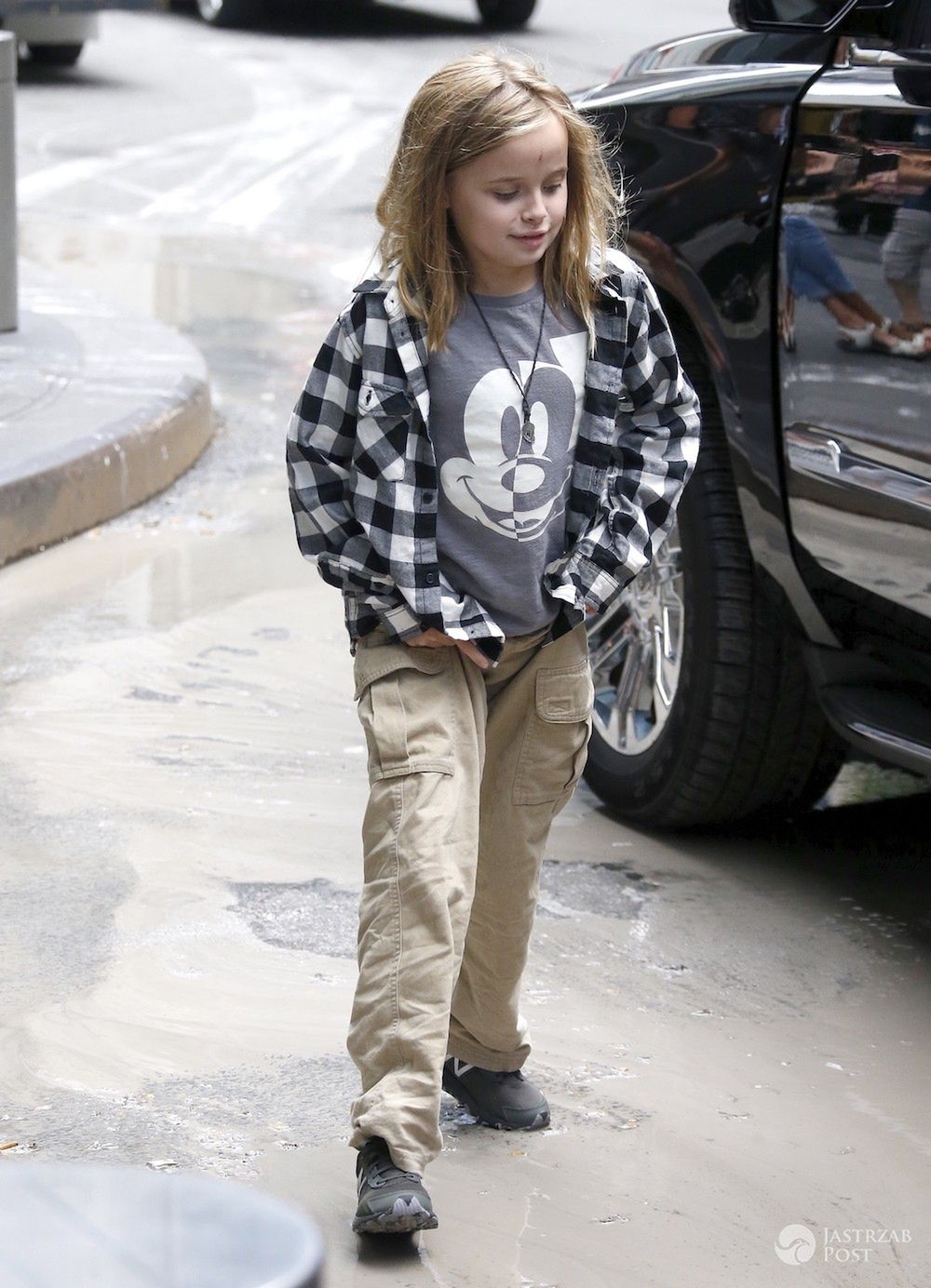 Vivienne Marcheline Jolie-Pitt i Zahara Jolie-Pitt w Nowym Jorku