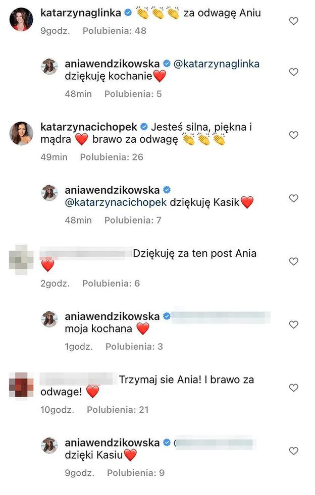 Anna Wendzikowska otrzymała wsparcie internautów i koleżanek z branży