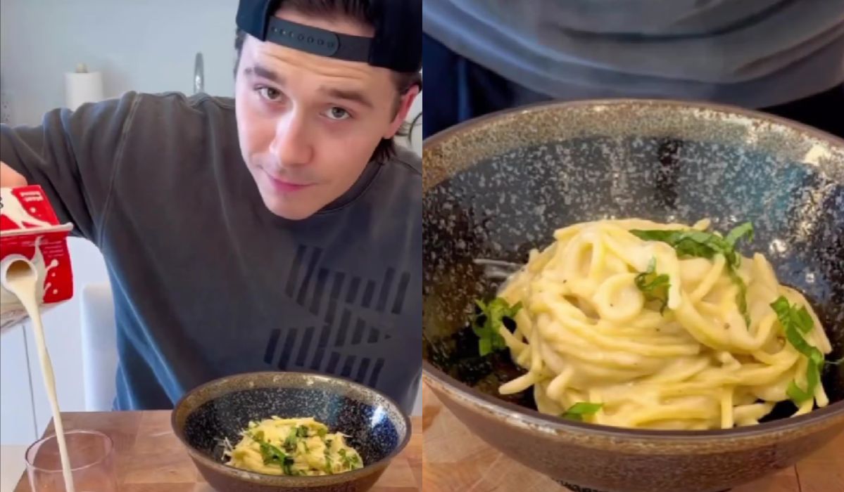 Brooklyn Beckham prezentuje Fettucine Alfredo - Pyszności; foto: Instagram