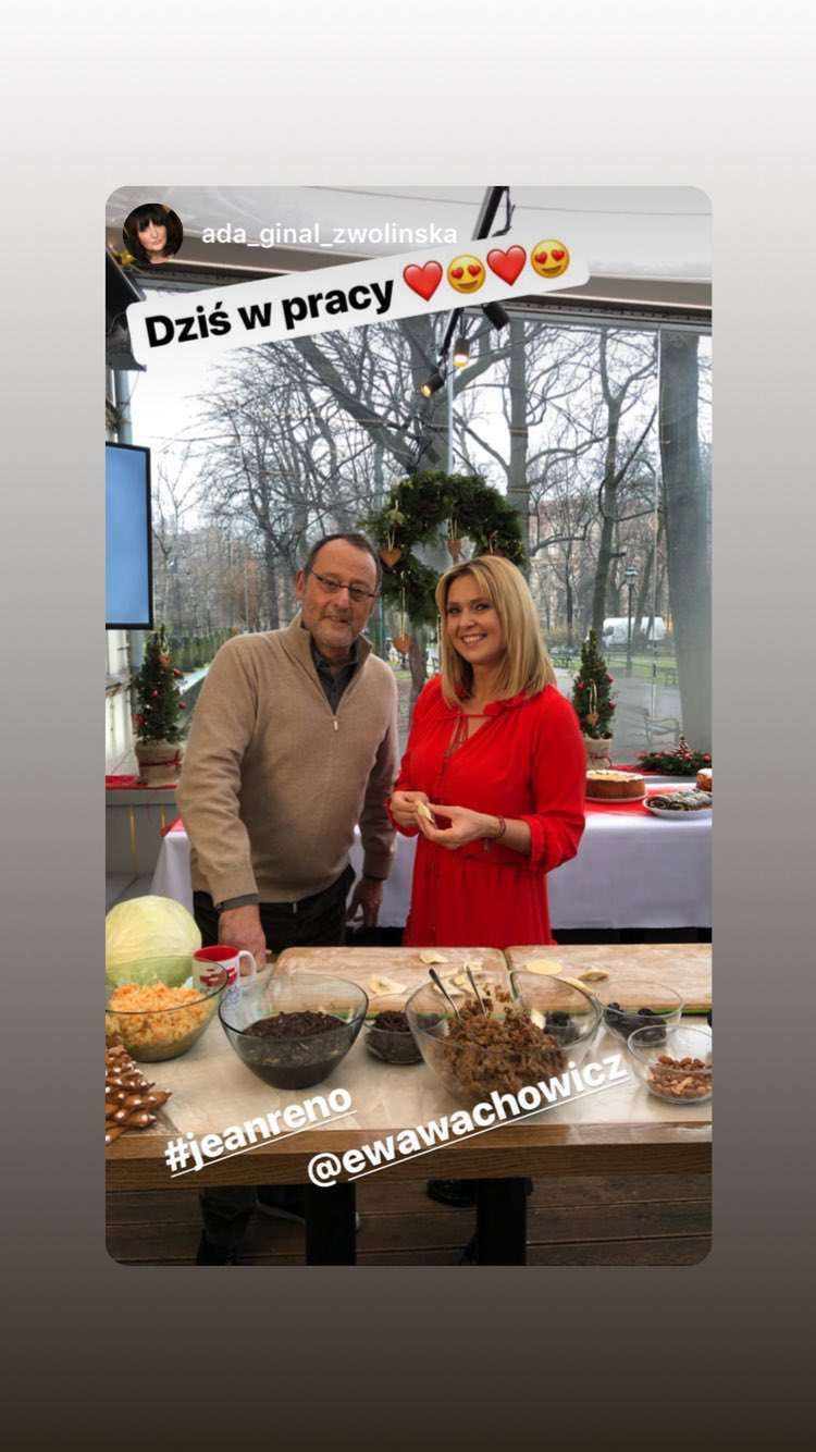 Jean Reno i Ewa Wachowicz