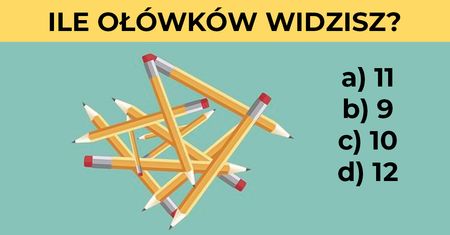 Ile ołówków widzisz na obrazku? Podpowiedzi mogą Ci pomóc lub Cię zmylić!