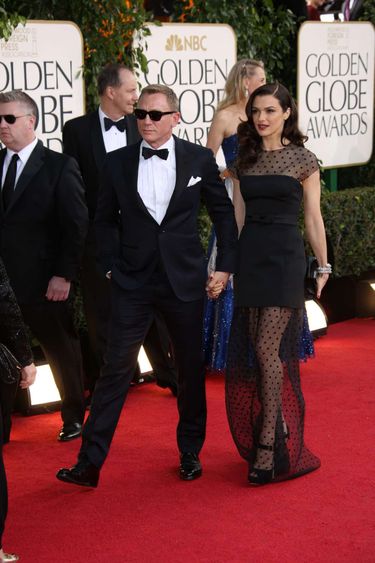 Daniel Craig, Rachel Weisz arrives for the 70th Annual Golden Globe Awards show at the Beverly Hilton Hotel on Sunday, January 13, 2013, in Beverly Hills, California.