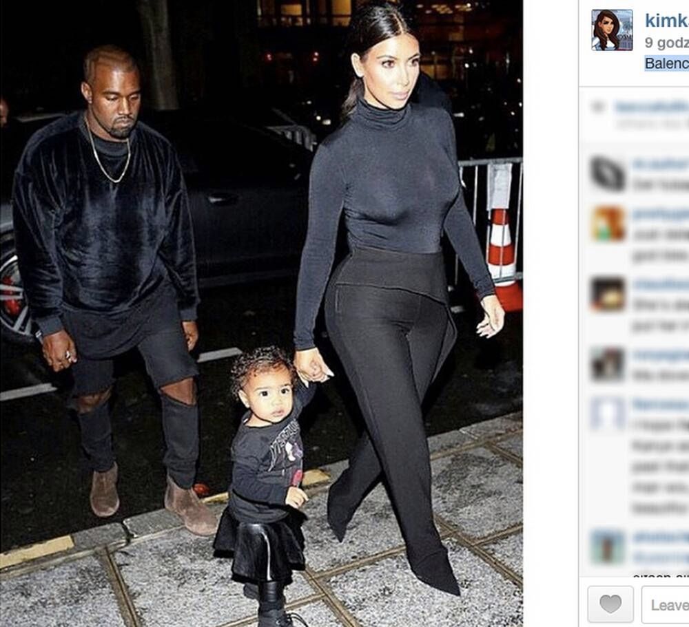 Kim Kardashian, Kanye West, North West
Fotografia: screen z Instagram.com