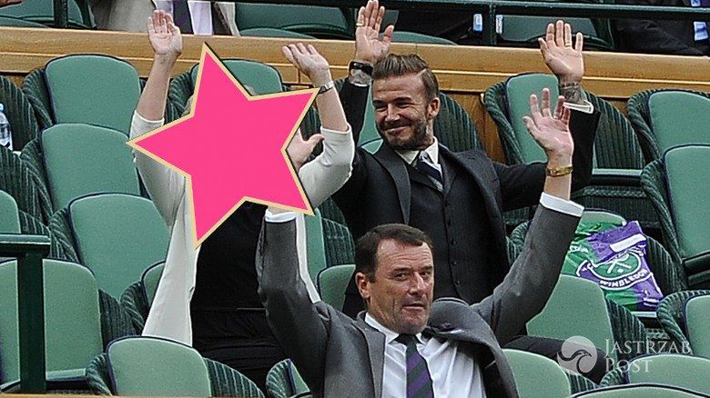 David Beckham i jego mama Sandra Georgina West na Wimbledonie (fot. ONS)