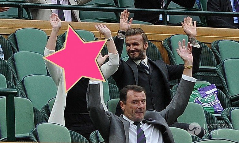 David Beckham i jego mama Sandra Georgina West na Wimbledonie (fot. ONS)