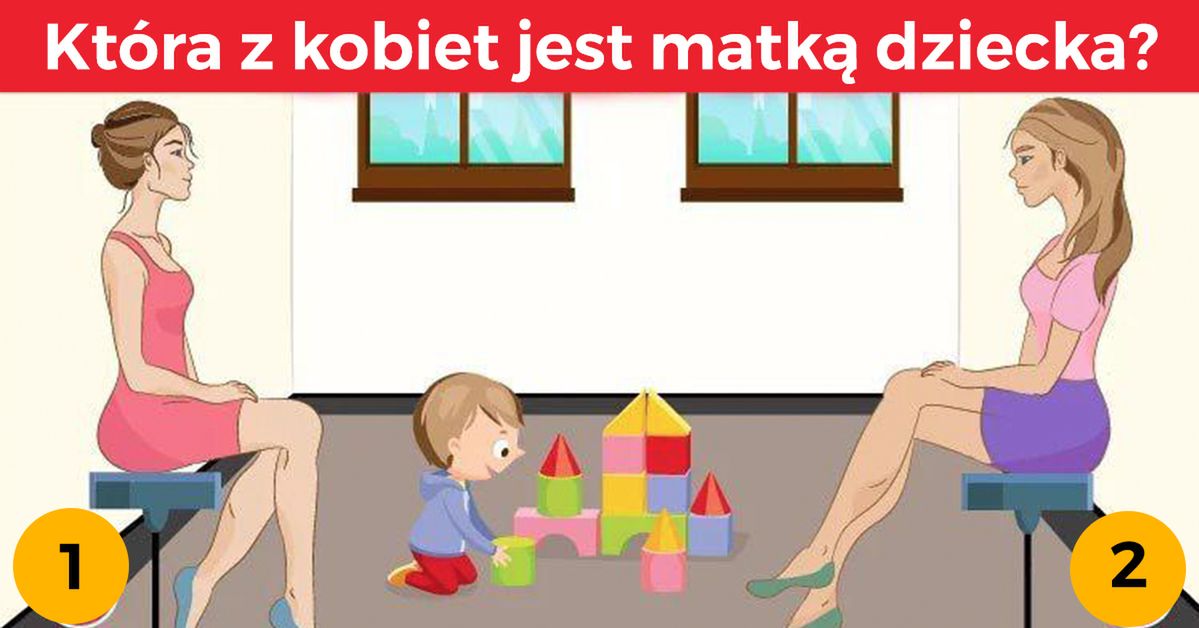 Która z kobiet jest matką bawiącego się dziecka?