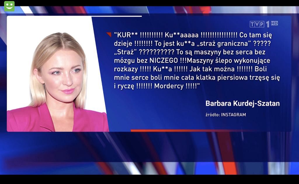 Barbara Kurdej-Szatan w "Wiadomościach" TVP