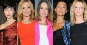 Karolina Malinowska w różowym płaszczu, Monika Zamachowska w pomarańczu, a Anna Popek w mini