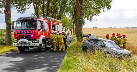 Wypadek z udziałem dwóch osobówek