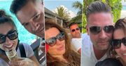 Coraz bardziej opalona Beata Tadla z mężem pozdrawiają z podróży poślubnej. Znajoma gwiazda: „Widać szczęście”