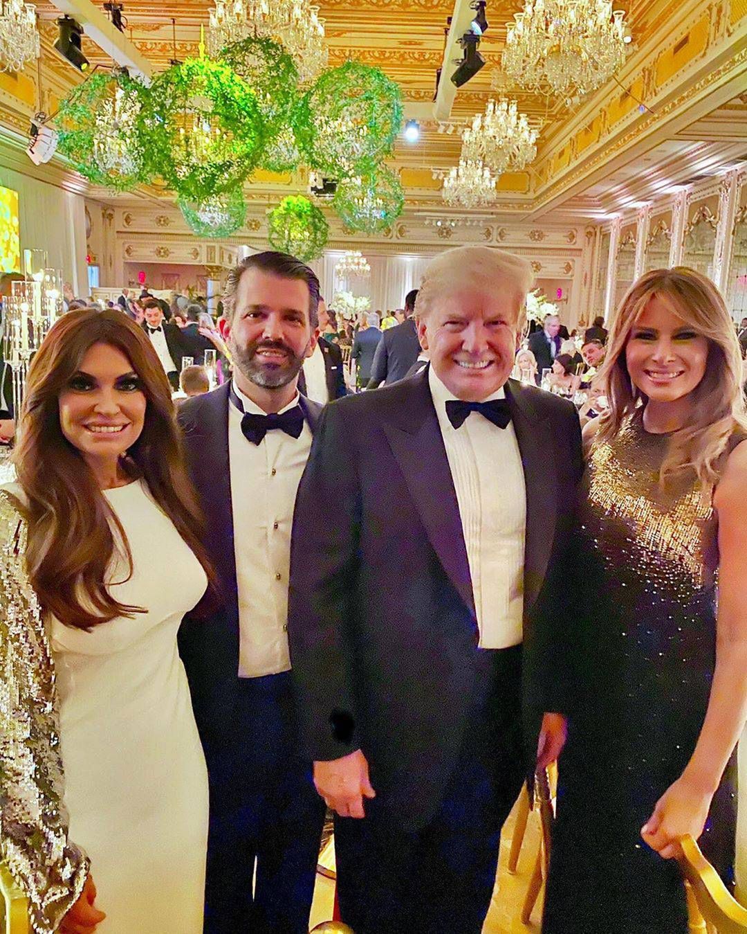 Melania Trump, Donald Trump, Donald Trump Junior - Sylwester 2019