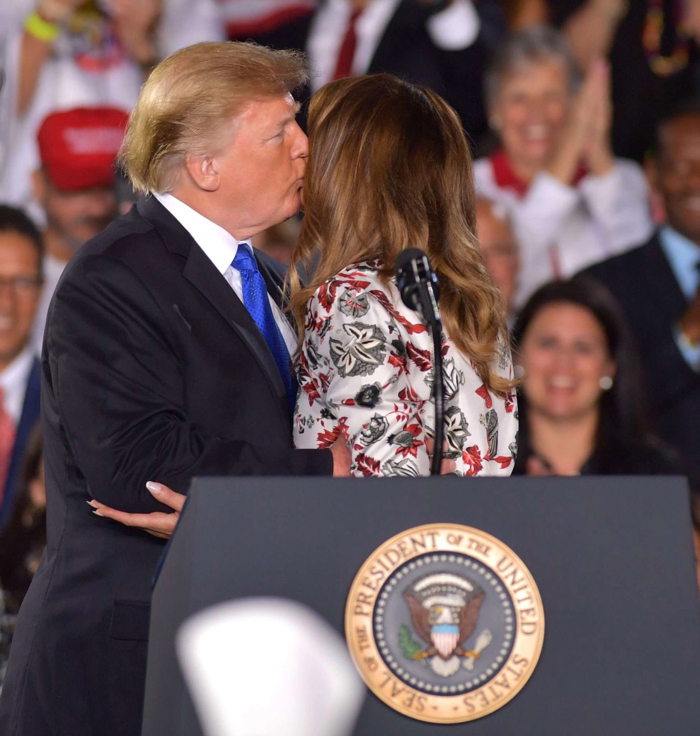Melania Trump i Donald Trump w Miami