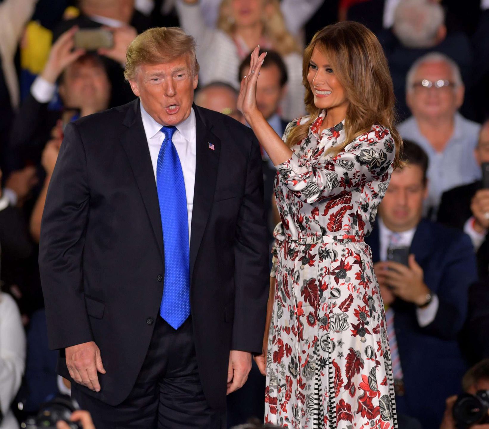 Melania Trump i Donald Trump w Miami