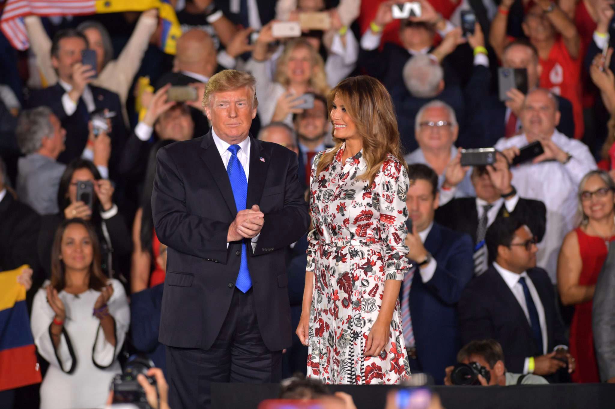 Melania Trump i Donald Trump w Miami