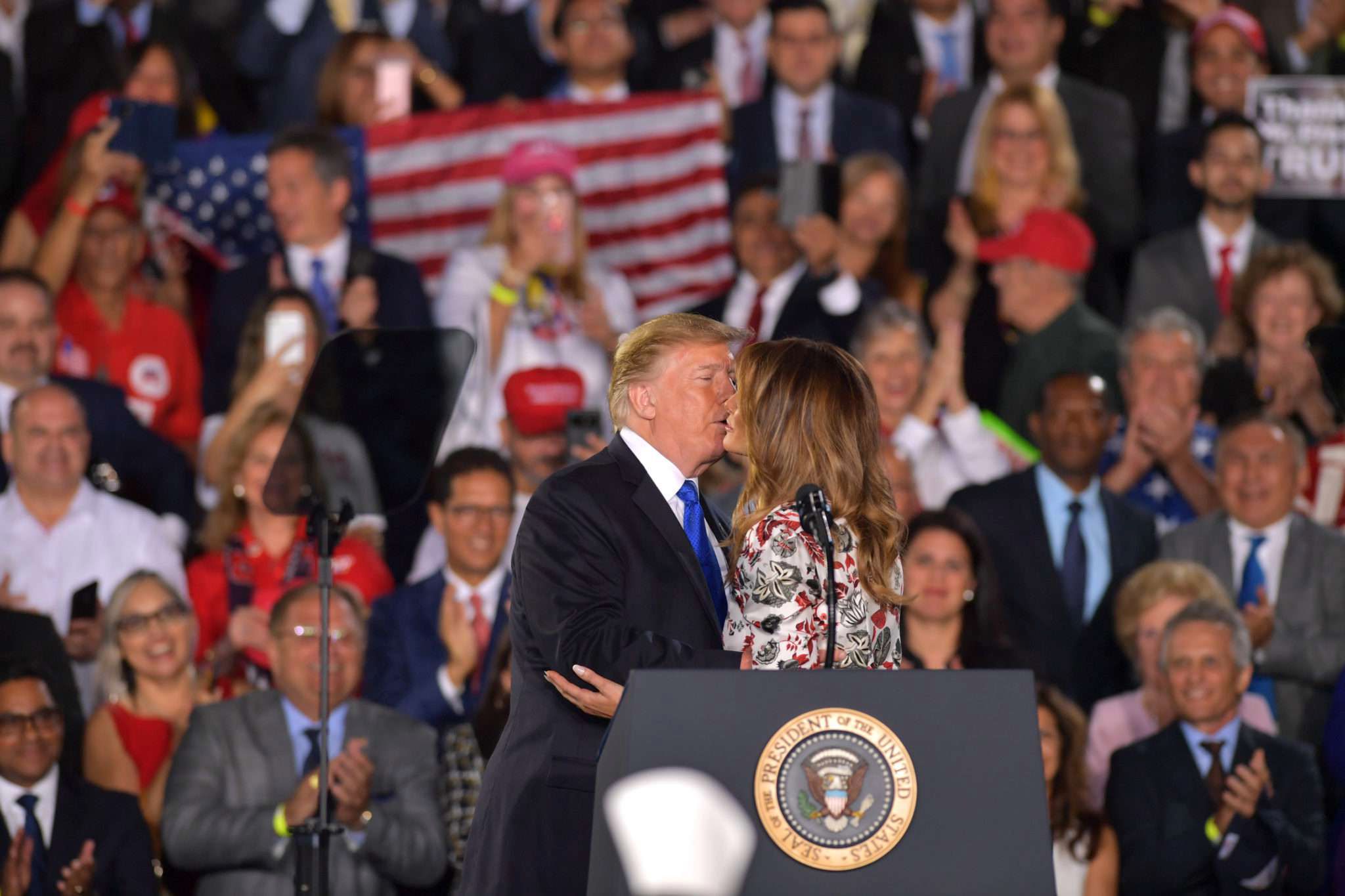 Melania Trump i Donald Trump w Miami
