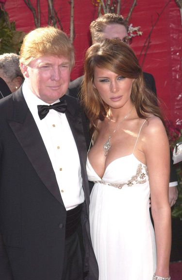 Donald i Melania Trump w 2004 roku - Emmys