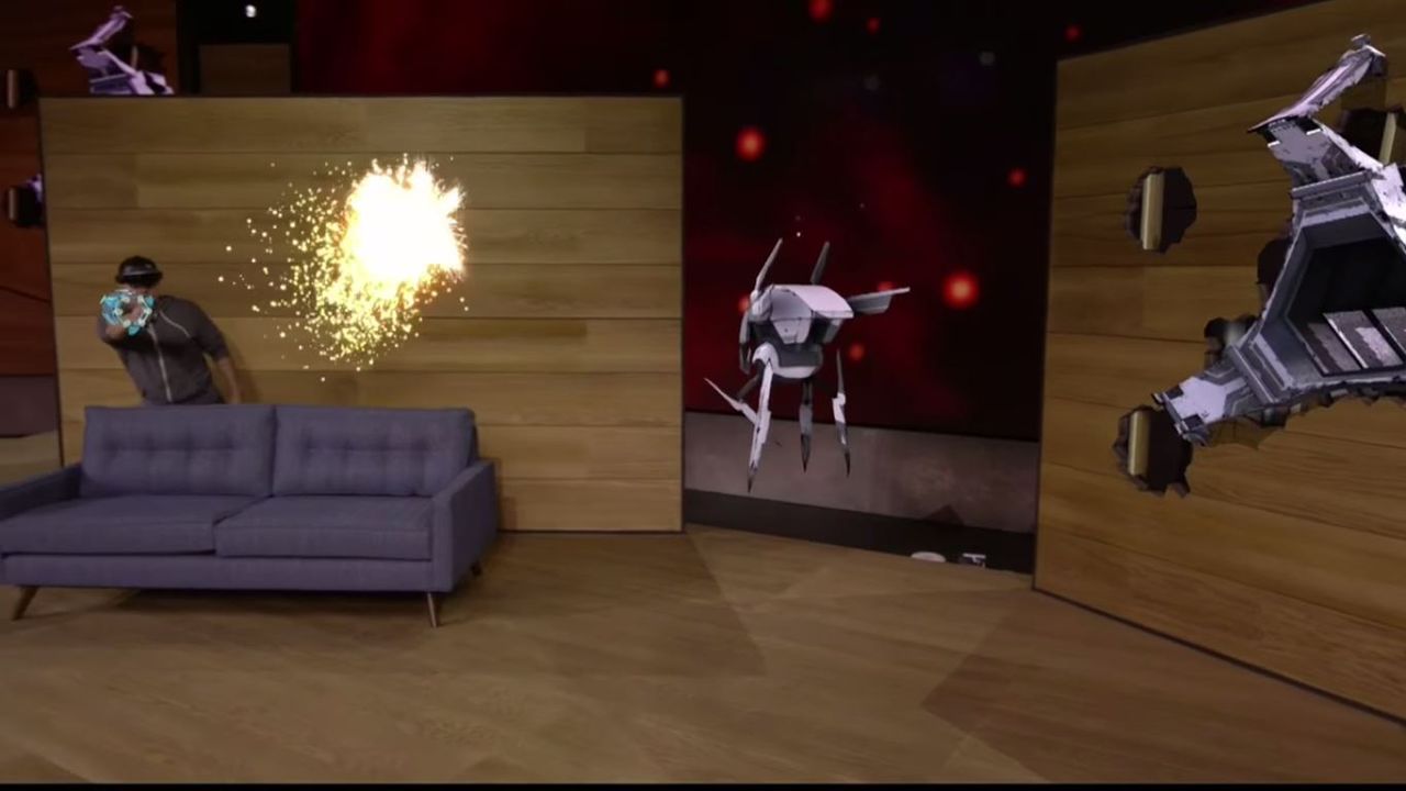 Podręczne hologramy i walka z robotami w salonie dzięki HoloLens