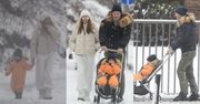Paparazzi przyłapali Małgorzatę Rozenek na spacerze z Radkiem i Heniem. Pogoda dała im się we znaki! Zmarzliśmy od samego patrzenia