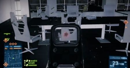 Tylko spójrzcie, jaki wycisk daję krzesłom i poduchom na nowej mapie do Battlefield 3