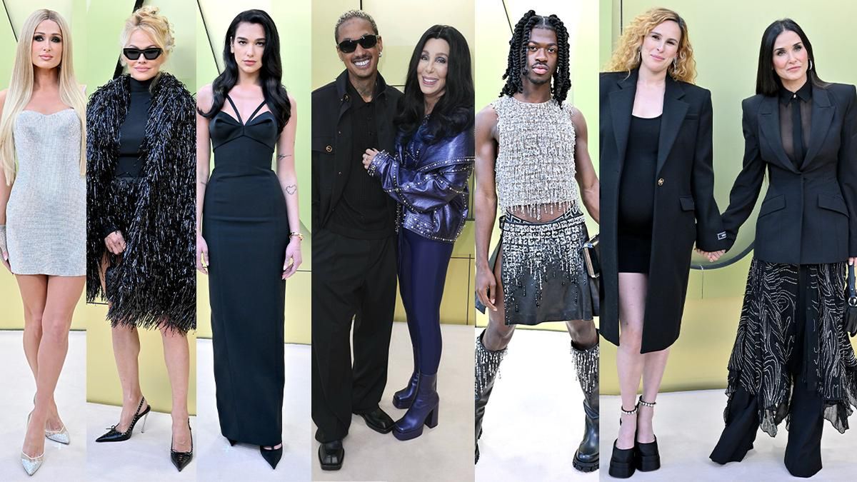 Pokaz Versace: Paris Hilton, Pamela Anderson, Dua Lipa, Cher z młodym partnerem, Demi Moore z ciężarną córką [ZDJĘCIA]