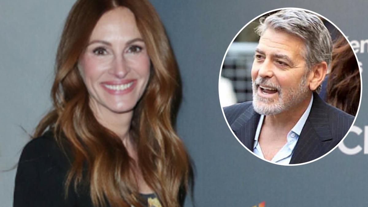 Julia Roberts w sukni z wizerunkiem George'a Clooneya