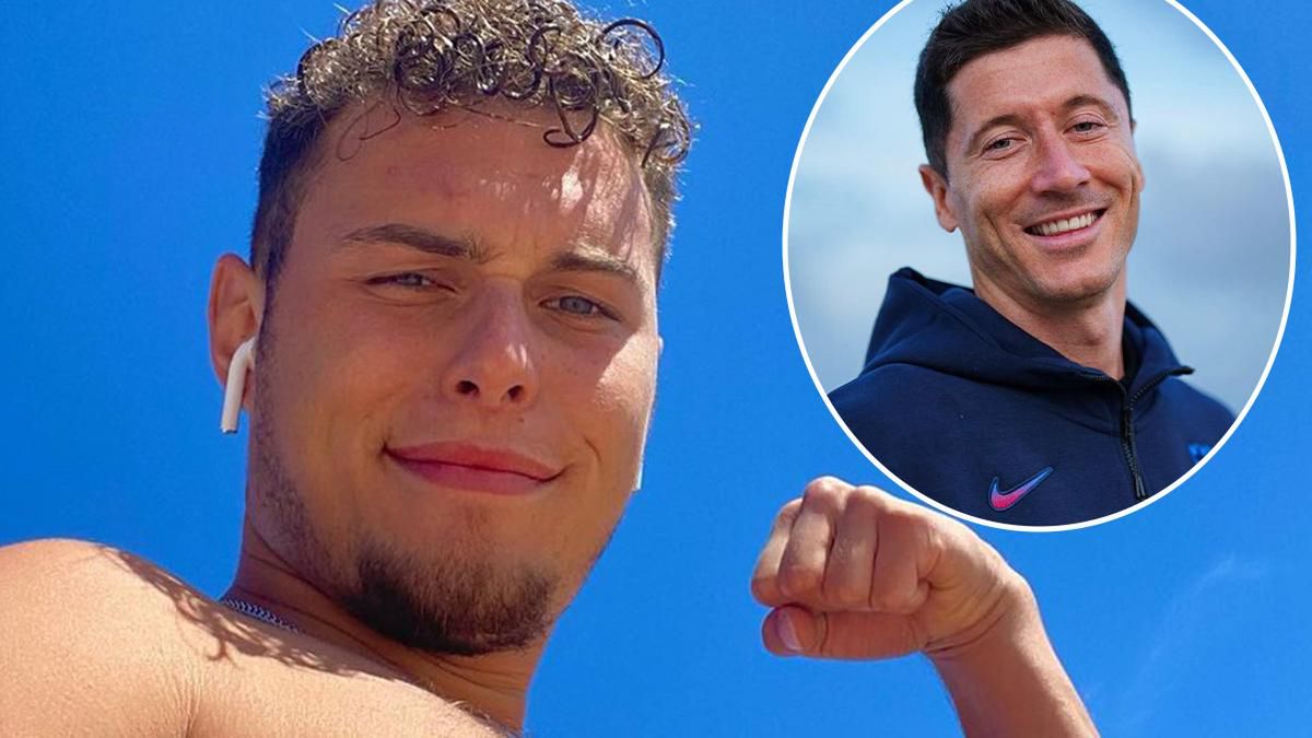 Adam Zdrójkowski i Robert Lewandowski