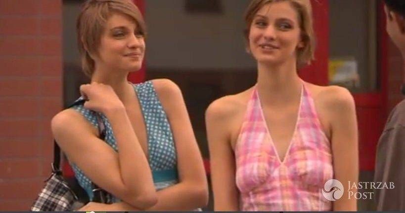 Renata Kaczoruk z siostrą bliźniaczką na planie serialu "Pierwsza miłość"