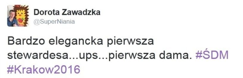 Dorota Zawadzka krytykuje Agatę Dudę