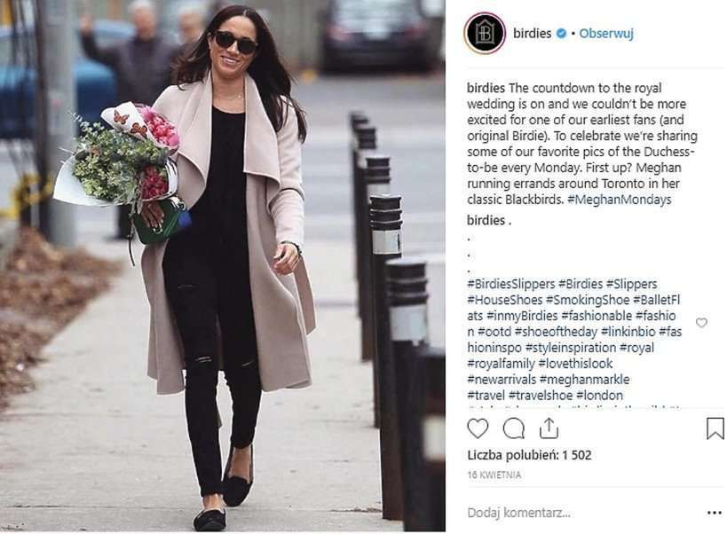 Meghan Markle ma ulubione buty. To modele marki Birdies