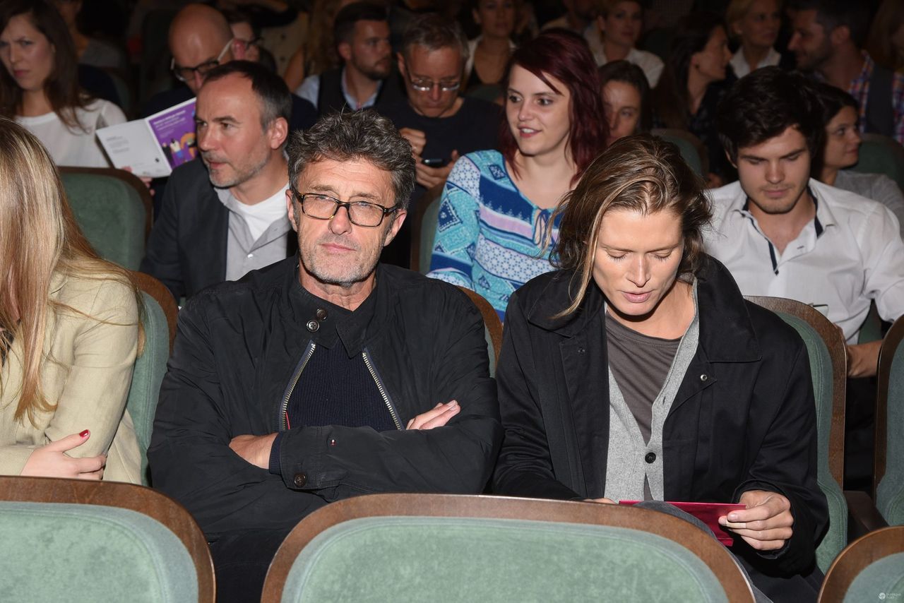 Paweł Pawlikowski i Małgorzata Bela na premierze filmu Nowy świat