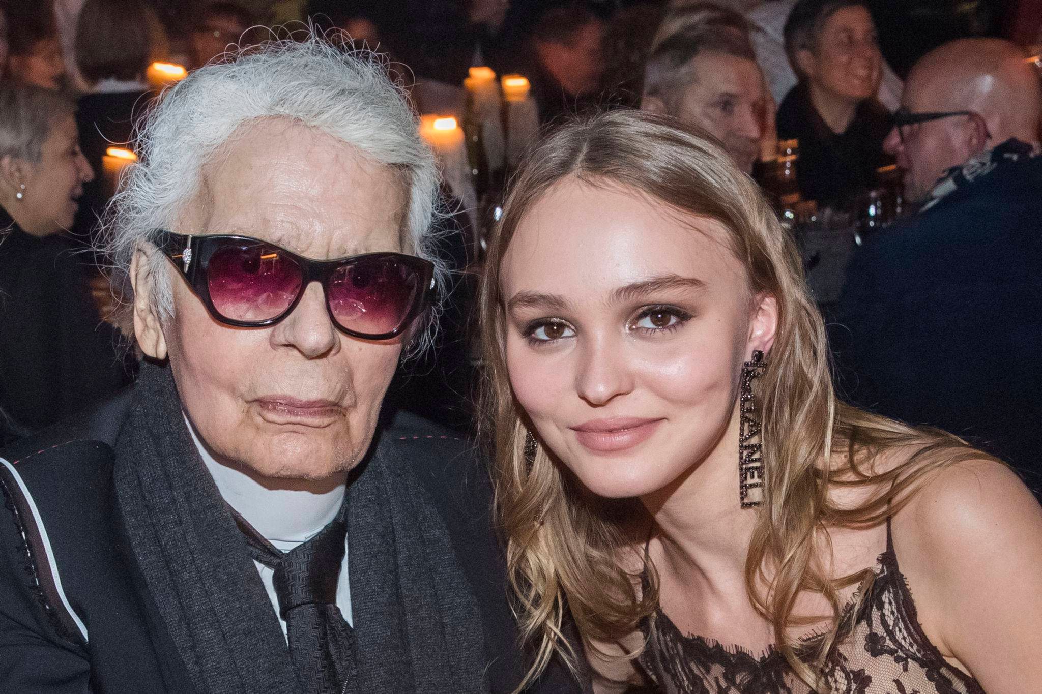 Lily-Rose i dyrektor kreatywny Chanel – Karl Lagerfeld