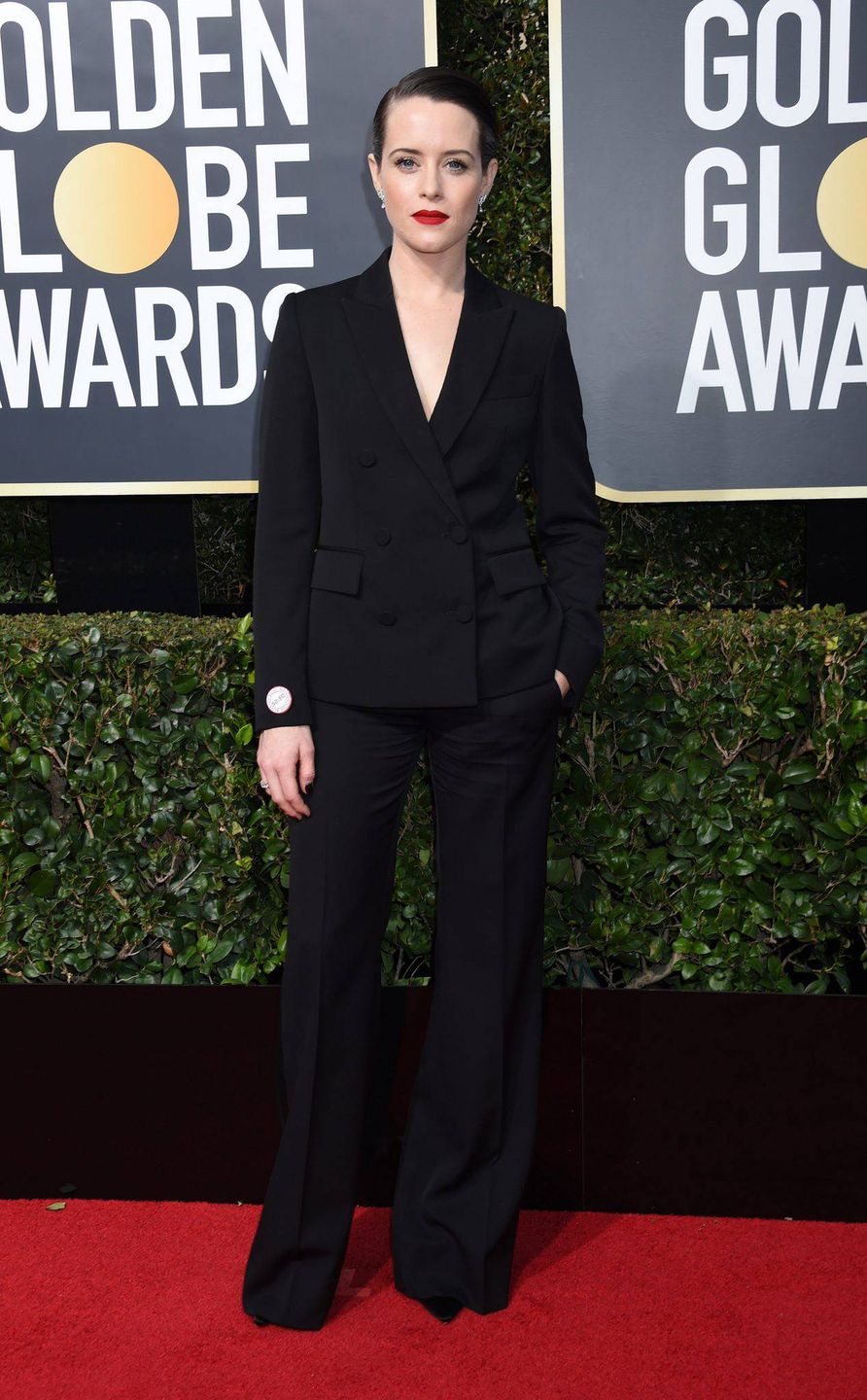 Claire Foy - Złote Globy 2018, kreacja: Stella McCartney