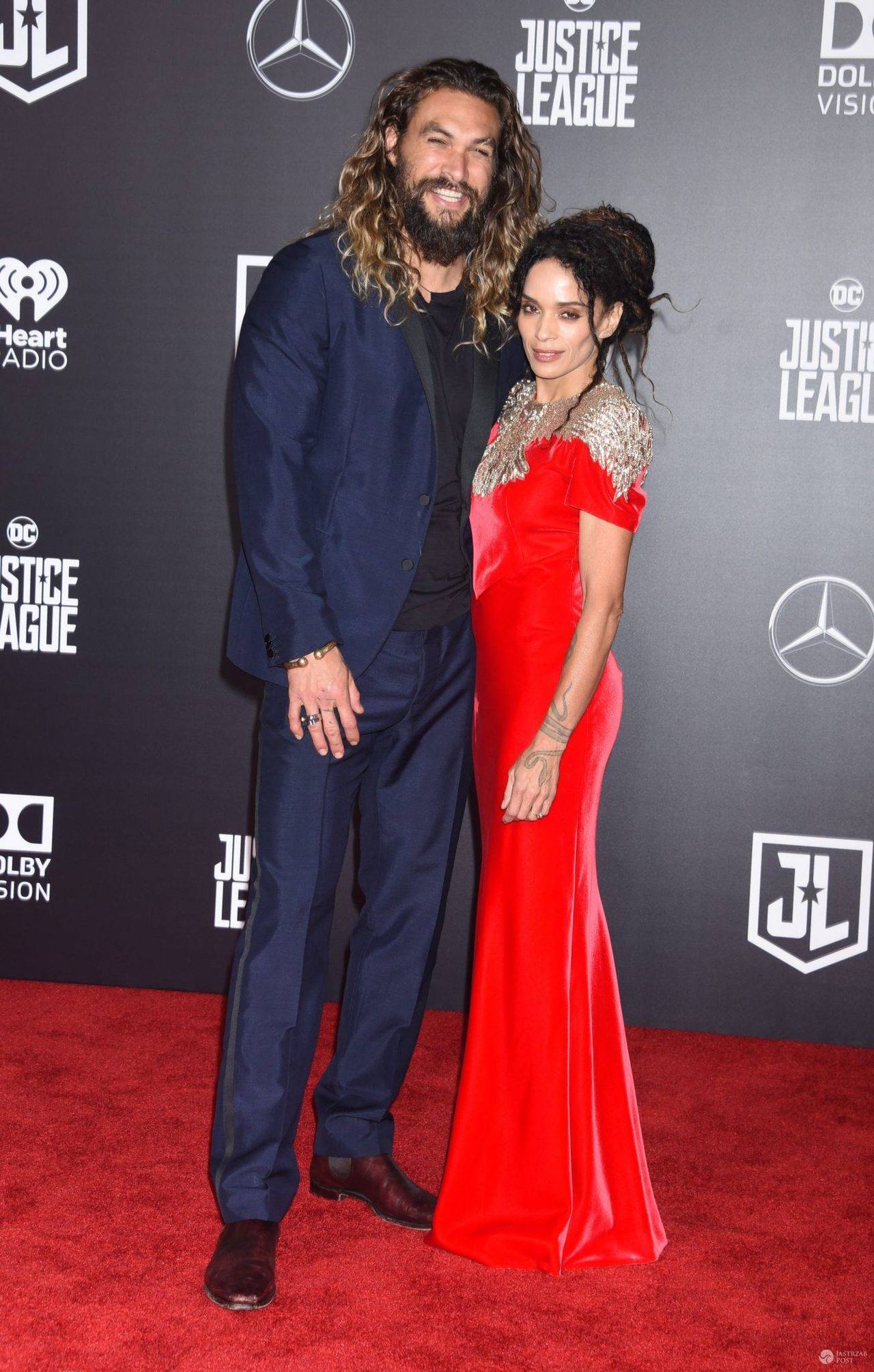 Jason Mamoa i Lisa Bonet  - premiera filmu "Liga Sprawiedliwości"