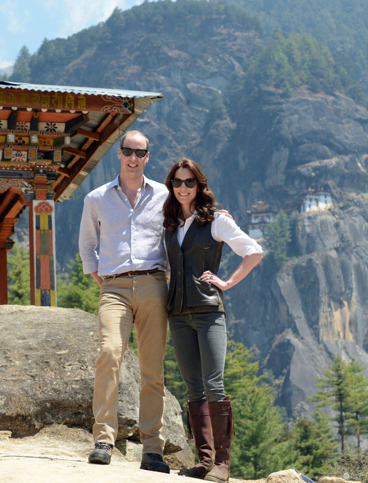 Księżna Kate i książę William odwiedzili klasztor Taktsang (Tygrysie Gniazdo) w Bhutanie (fot. ONS)